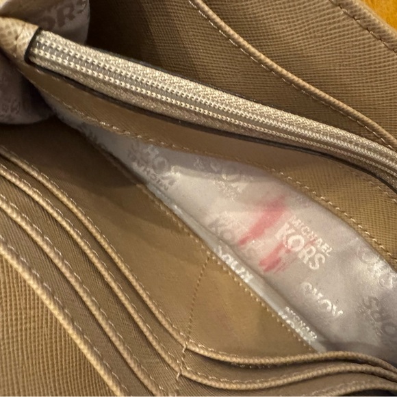Michael Kors Fulton Tan & Gold Leather Wallet - Picture 7 of 13